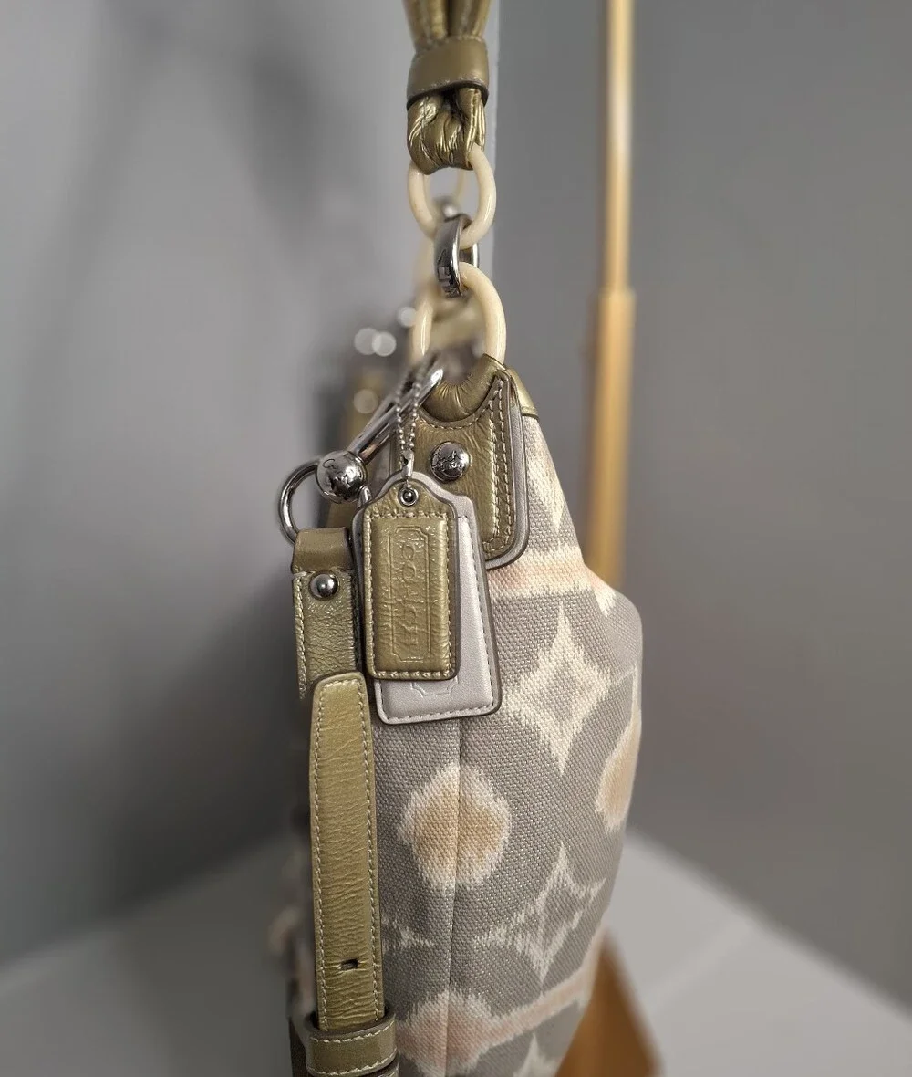 Coach Kristin Op Art Ikat Hobo Bag 16936 EUC